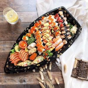 Buy cheap Recyclable Disposable Plastic Sushi Sashimi Platter from wholesalers