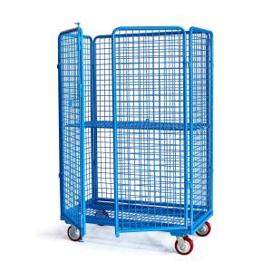 Buy cheap CE Hot Dipped Zinc 4 Sided Wheeling Roll Cage Containers from wholesalers