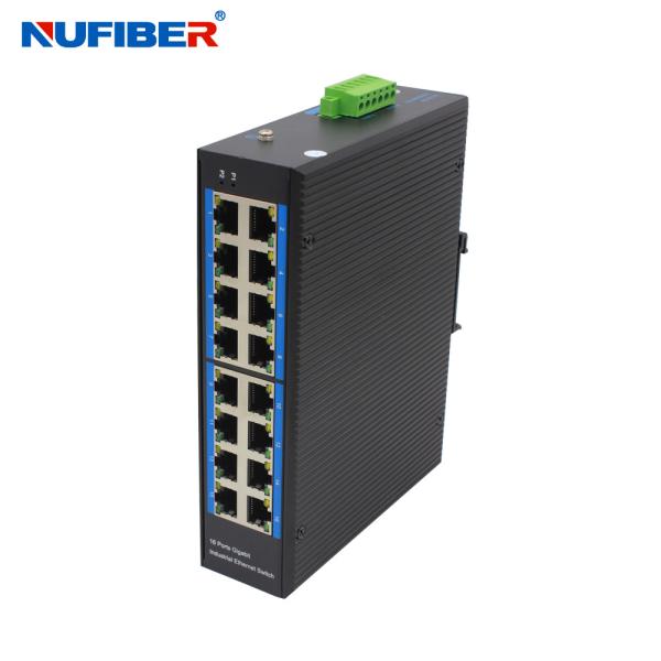 Industrial POE Ethernet Switch 16 10/100M POE Port Network Data Converter Din