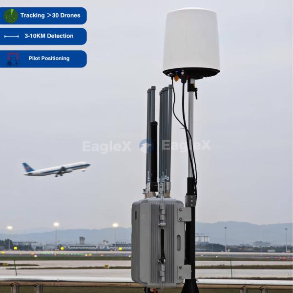 Quality Airport Security Drone Detection 3/5/8/10KM FPV Drone Detector for Wide Frequency Range Surveillance for sale