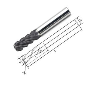 Buy cheap Solid Tungsten Carbide Ball Nose End Mills For Graphite from wholesalers