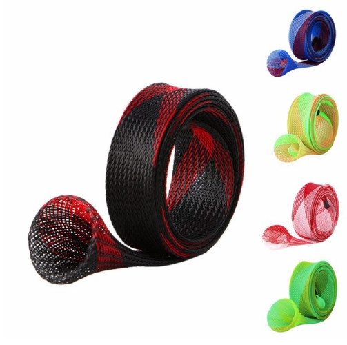 Quality PET Braided Fishing Rod Protective Sleeves Custom Width Flame Retardant for sale