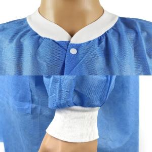 SMS nonwoven visitor gown disposable lab coat lab gown