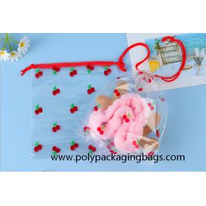 Buy cheap 0.06mm Printed Transparent PE Drawstring Storage Bag from wholesalers