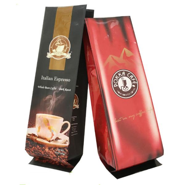 Buy cheap 140mic Side Gusset Packaging Coffee Bags With Zipper Matt Valve from wholesalers