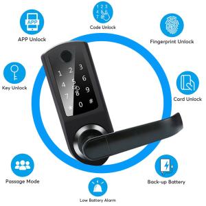 Buy cheap Passcode 180mm Alkaline Smart Fingerprint Door Lock Commercial Wireless from wholesalers