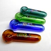 Buy cheap Durable Glass Hand Pipe Rick And Morty Pickle Tobacco Cucumber Label product