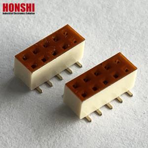 Buy cheap Female Header Connector Double Row White Pitch 2.54mm H7.1 10p SMT Type PA6T PCB Board from wholesalers