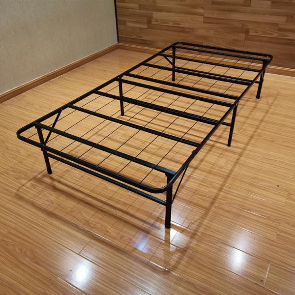 Quality Black Steel Wire Folding Single Bed Base with Convenient Foldability for sale