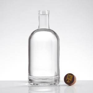 Buy cheap Hot Stamping Customize Attractive Unique Shape Type Liquor Bottle Glass With Cork from wholesalers