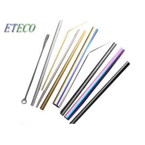 Buy cheap 10.5" Color Change Reusable Stainless Steel Cocktail Straws Not Easily Flimsy from wholesalers