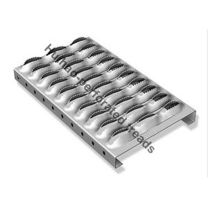 Buy cheap Crocodile Lips Grtp Strut Grating , Galvanized Steel Anti Skid Plate 180mm Width from wholesalers