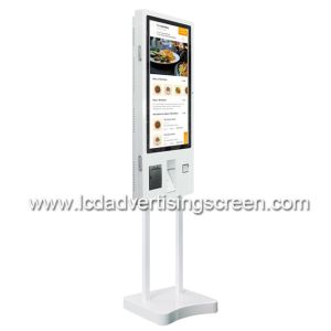 Capacitive Touch 32inch Self Service Payment Kiosk Built With Front Camera