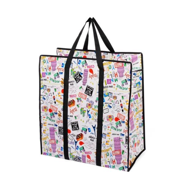 Grocery Reusable Woven Bags with Customizable Printing and Customization