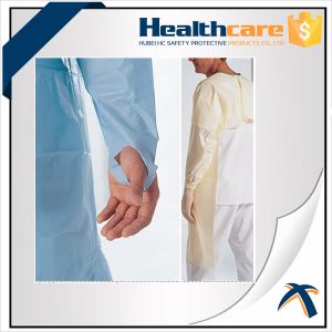 Buy cheap Antibacterial Disposable Protective Gowns / CPE Isolation Gown With Thumb Up from wholesalers