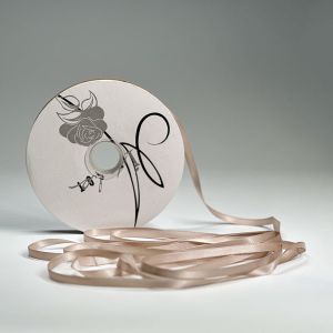 Buy cheap Glittery Polyester Ribbon 10mm-180mm Champagne Poly Satin Ribbon from wholesalers