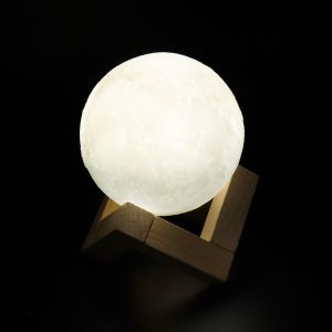Buy cheap Tap Control Multicolor LED Flashing Snowman Rechargeable Moon Lamp 3D Printing from wholesalers