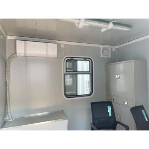 Detachable Container House With Steel Structure And Rock Wool Sandwich Panel For