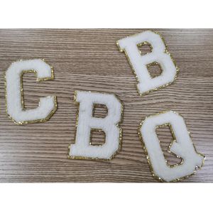 Buy cheap Towel Embroidered Letter Patches Heat Transfer Labels For Clothes from wholesalers