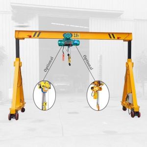 Buy cheap Manual Steerable Mini Single Beam Gantry Crane With Electric Hoist from wholesalers
