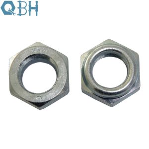 Hexagon Head Thin Nylon Lock Nuts Fine Thread Of Hot Forging DIN985