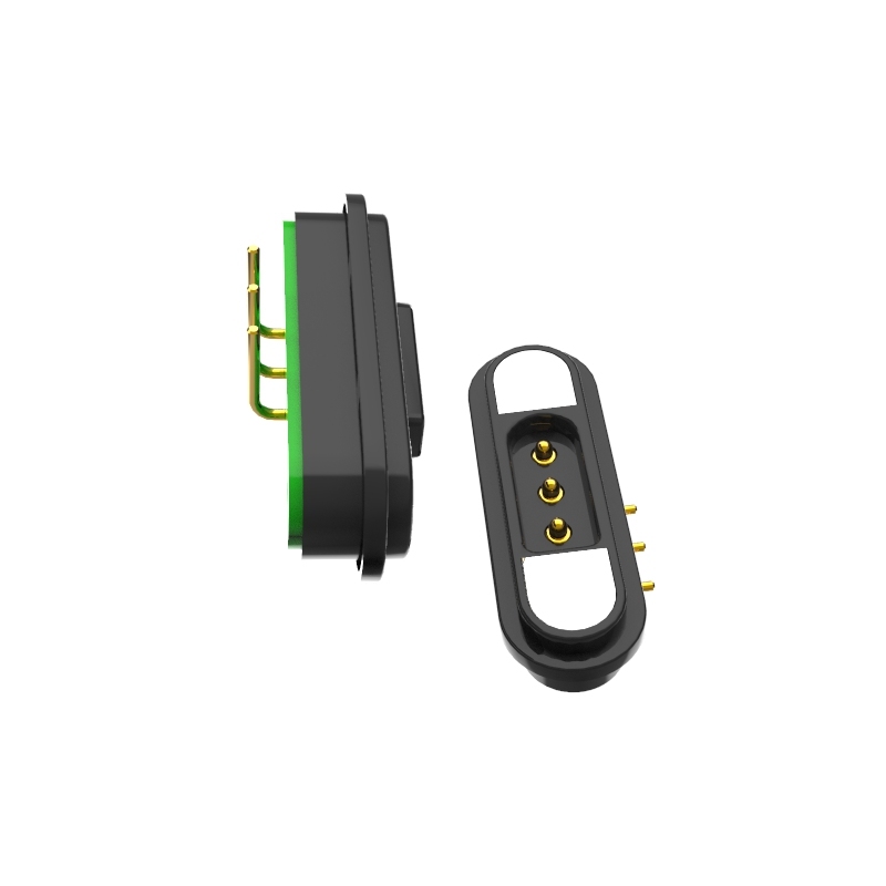 Buy cheap 5A magnetic connector square 3pin male and female right anglel pogo pin from wholesalers