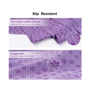 Buy cheap ODM purple Non Slip Hot Microfiber Yoga Towel With Grips from wholesalers