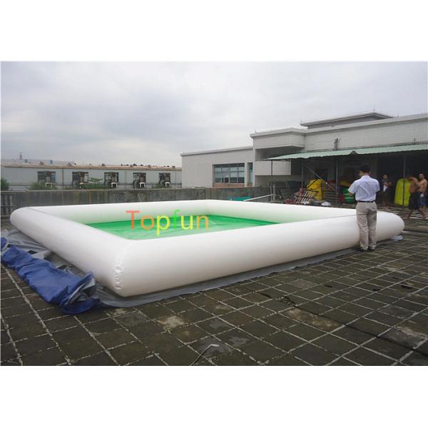 Buy cheap Light green / white color 7 x 7 m Inflatable water pool , inflatable swimming pool 0.65 from wholesalers