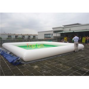 Buy cheap Light green / white color 7 x 7 m Inflatable water pool , inflatable swimming pool 0.65 from wholesalers