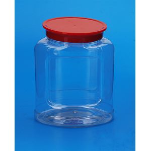 Large Capacity Clear Plastic Candy Jars High Durability With Screw Lid
