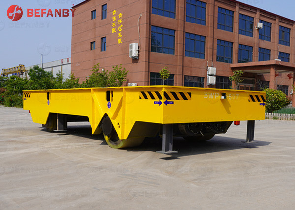 No Rail Electric Steerable 30 Ton Trolley Platform
