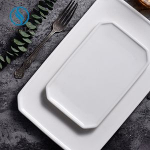 Buy cheap Plain Hotel A Grade Porcelain Plates Durable Heat Resistant White Porcelain Dishes from wholesalers