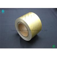 Buy cheap Embossed Composite Shiny Gold Alu Foil Paper For Ciga Box Packaging 65 GSM product