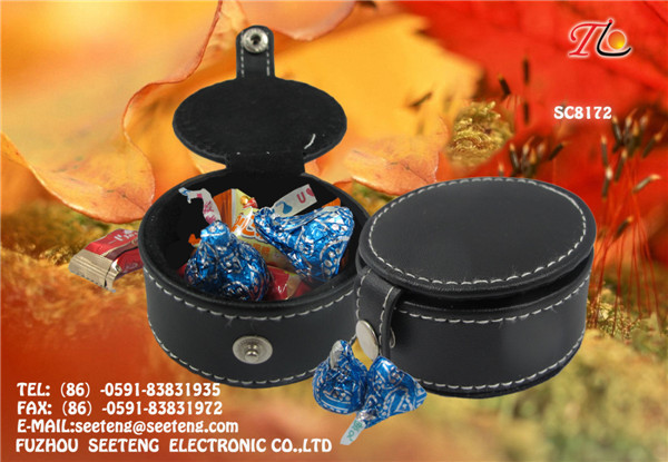 Buy cheap China factory wholesale square and round PU leather candy boxes for promotion from wholesalers