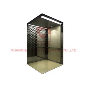 Buy cheap Mirror Stainless Steel Plate Passenger Elevator Lift With With Black Titanium from wholesalers