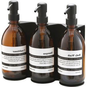 Buy cheap Plating Soap Shower Dispenser Holder for Wall Mount Three-piece Set Bottles Organizer from wholesalers