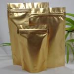 Buy cheap 8 Cm X 13cm Double Face Gold Aluminum Foil Stand Up Zip Lock Pouch Packaging from wholesalers