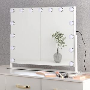 Buy cheap Square Illuminated Vanity Mirrors Rechargeable Makeup Mirror from wholesalers