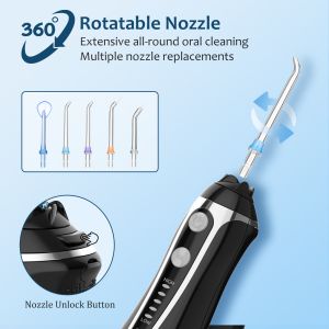 5 Modes Cordless Teeth Water Flosser 2000mah Battery