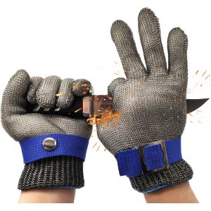 Buy cheap Adjustable Cuff Wire Metal Mesh Cut Resistant Gloves No Rusty from wholesalers