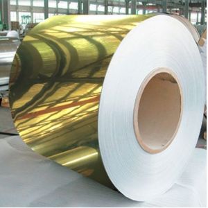 China Golden Painted Aluminium Coil / Mirror Finish Aluminium Sheet Coil 8011 on sale