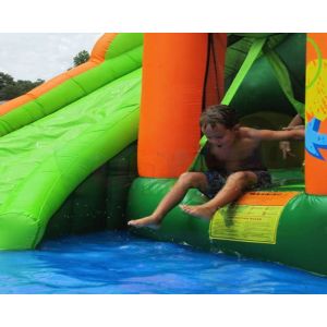 0.55mm Tarpaulin Plato Pool Slide Inflatable Water Parks