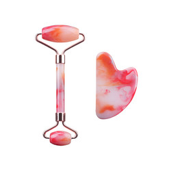 Buy cheap Anti Aging Face Jade Roller Set Rose Quartz Massage Roller from wholesalers
