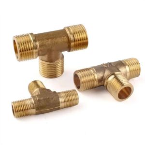Buy cheap Copper 3 Way Elbow Connector Lpg Brass Tee With Internal And External Thread 1/8 1/4 3/4 Point from wholesalers