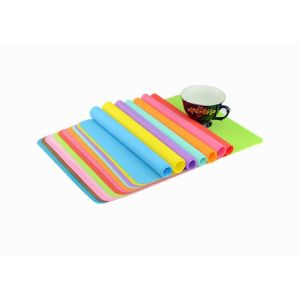 BPA Free Square Non Slip Placemats , Heat Resistant Silicone Placemats