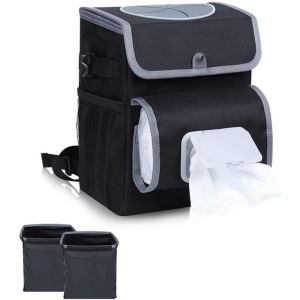 Buy cheap Custom Wholesale Portable Cheap Waterproof 100% Leak Proof Car Trash Can With Lid And Storage Pockets from wholesalers