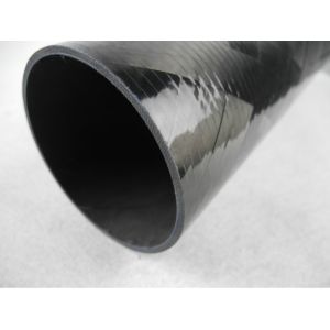 Buy cheap Glossy Filament Wound Carbon Fiber Tube / Pipes 50mm thickness from wholesalers