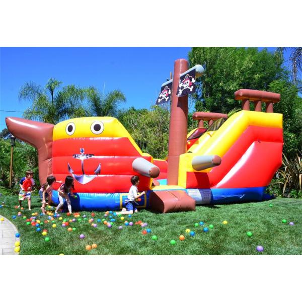 Buy cheap Pirate Ship Water Slide Inflatable Jumping Castle Commercial from wholesalers