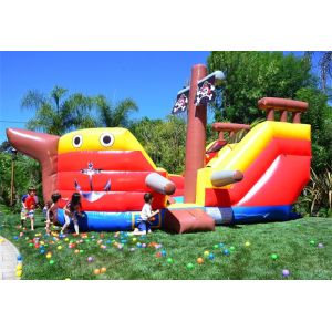 Buy cheap Pirate Ship Water Slide Inflatable Jumping Castle Commercial from wholesalers
