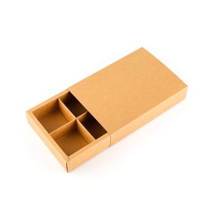 Eco Friendly Kraft Paper Drawer Cookie Box for Food Packaging Custom Order